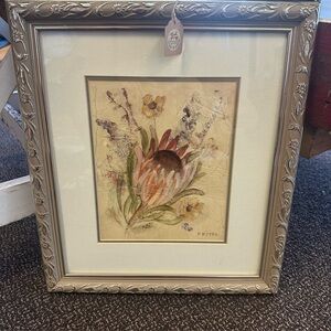 Floral Art Print in Ornate Frame